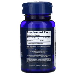 Thực phẩm bổ sung Life Extension Melatonin 1 mg 60 Capsules 737870329060