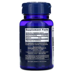 Thực phẩm bổ sung Life Extension Melatonin 3 mg 60 Vegetarian Capsules 737870330066