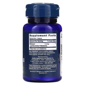 Thực phẩm bổ sung Life Extension Melatonin IR/XR 60 Capsules 737870220169