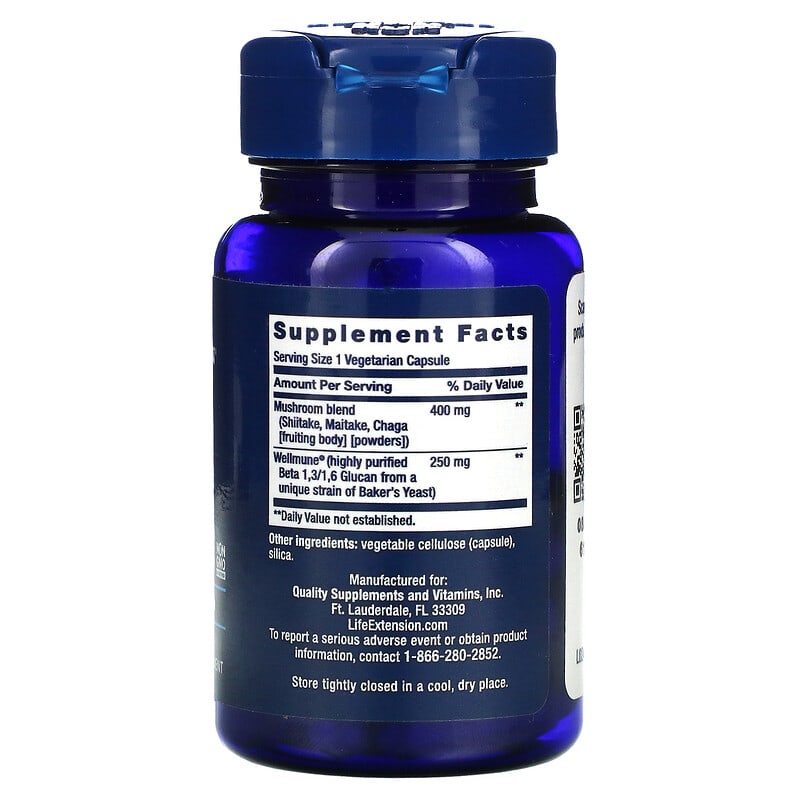 Life Extension Mushroom Immune With Beta Glucans 30 Vegetarian Capsules 2 Thực phẩm bổ sung Life Extension Mushroom Immune With Beta Glucans 30 Vegetarian Capsules 737870242635