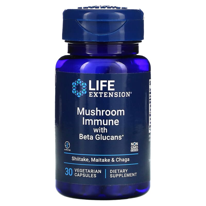 Life Extension Mushroom Immune With Beta Glucans 30 Vegetarian Capsules 8 Thực phẩm chức năng Life Extension Mushroom Immune With Beta Glucans 30 Vegetarian Capsules 737870242635