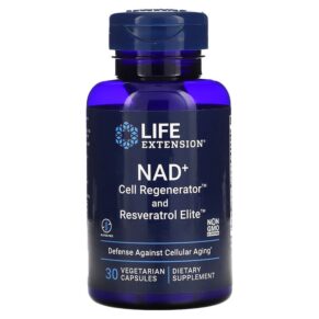Thực phẩm chức năng Life Extension NAD+ Cell Regenerator and Resveratrol Elite 30 Vegetarian Capsules 737870234838