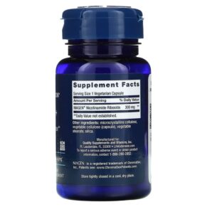 Thực phẩm bổ sung Life Extension NAD+ Cell Regenerator NIAGEN Nicotinamide Riboside 300 mg 30 Vegetarian Capsules 737870234432