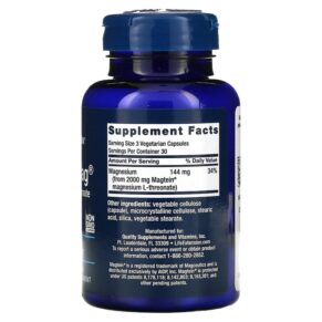 Thực phẩm bổ sung Life Extension Neuro-Mag Magnesium L-Threonate 90 Vegetarian Capsules 737870160397