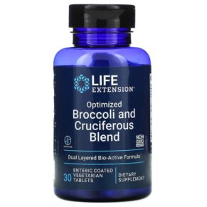 Thực phẩm chức năng Life Extension Optimized Broccoli and Cruciferous Blend 30 Enteric Coated Vegetarian Tablets 737870236832