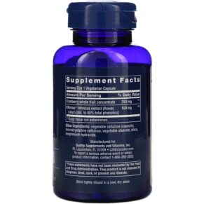 Thực phẩm bổ sung Life Extension Optimized Cran-Max Cranberry Whole Fruit Concentrate with Ellirose 60 Vegetarian Capsules 737870142461