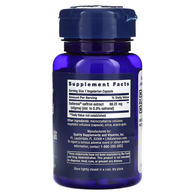 Life Extension Optimized Saffron 60 Vegetarian Capsules 2 Thực phẩm bổ sung Life Extension Optimized Saffron 60 Vegetarian Capsules 737870143260