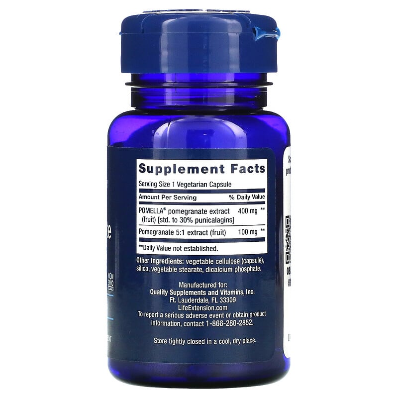 Life Extension Pomegranate Fruit Extract 30 Vegetarian Capsules 2 Thực phẩm bổ sung Life Extension Pomegranate Fruit Extract 30 Vegetarian Capsules 737870956037