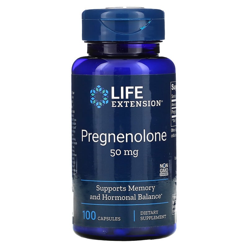 Life Extension Pregnenolone 50 mg 100 Capsules 8 Thực phẩm chức năng Life Extension Pregnenolone 50 mg 100 Capsules 737870302100