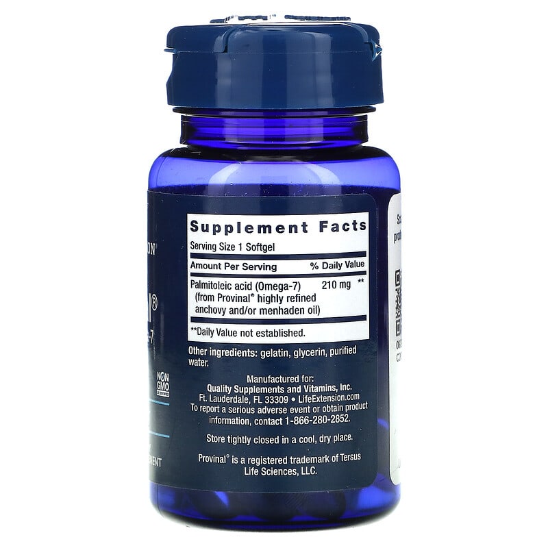 Life Extension Provinal Purified Omega-7 30 Softgels 2 Thực phẩm bổ sung Life Extension Provinal Purified Omega-7 30 Softgels 737870181231