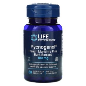 Thực phẩm chức năng Life Extension Pycnogenol French Maritime Pine Bark Extract 100 mg 60 Vegetarian Capsules 737870163763