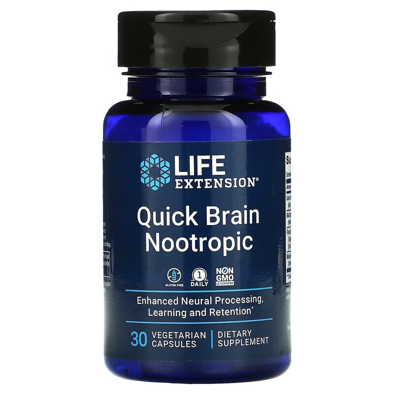 Life Extension Quick Brain Nootropic 30 Vegetarian Capsules 8 Thực phẩm chức năng Life Extension Quick Brain Nootropic 30 Vegetarian Capsules 737870240631