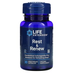 Thực phẩm chức năng Life Extension Rest & Renew 30 Vegetarian Capsules 737870250234