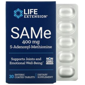 Thực phẩm chức năng Life Extension SAMe (Disulfate Tosylate) 400 mg 30 Enteric Coated Tablets 737870217633