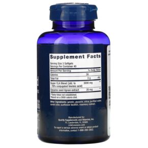 Thực phẩm bổ sung Life Extension Super CLA Blend with Sesame Lignans 120 Softgels 737870818120