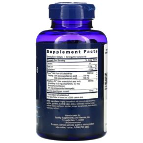 Thực phẩm bổ sung Life Extension Super Omega-3 EPA/DHA Fish Oil Sesame Lignans & Olive Extract 120 Softgels 737870198215