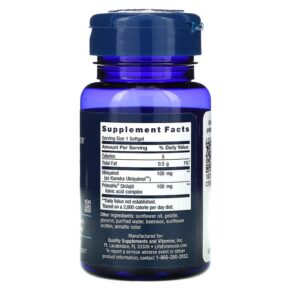 Thực phẩm bổ sung Life Extension Super Ubiquinol CoQ10 with Enhanced Mitochondrial Support 100 mg 30 Softgels 737870143734