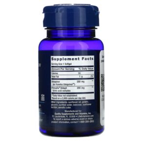 Thực phẩm bổ sung Life Extension Super Ubiquinol CoQ10 with Enhanced Mitochondrial Support 200 mg 30 Softgels 737870143123