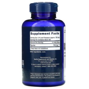 Thực phẩm bổ sung Life Extension Taurine Powder 10.58 oz (300 g) 737870133308