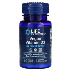 Thực phẩm chức năng Life Extension Vegan Vitamin D3 125 mcg (5000 IU) 60 Vegan Capsules 737870242260
