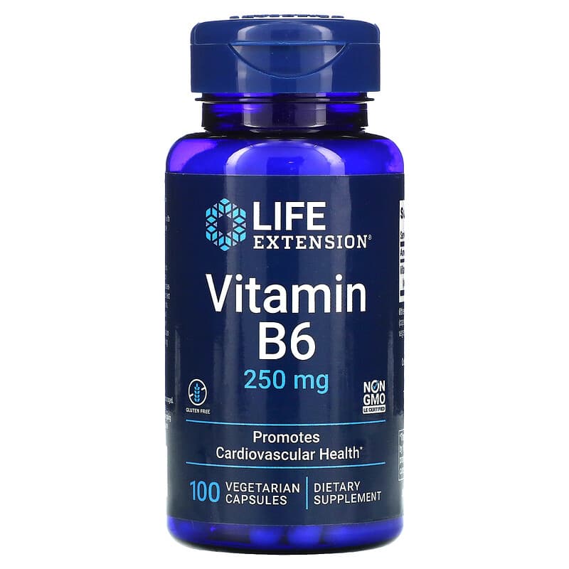 Life Extension Vitamin B6 250 mg 100 Vegetarian Capsules 8 Thực phẩm chức năng Life Extension Vitamin B6 250 mg 100 Vegetarian Capsules 737870153511
