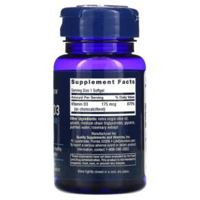Thực phẩm bổ sung Life Extension Vitamin D3 175 mcg (7.000 IU) 60 Softgels 737870171867