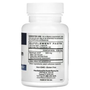 Thực phẩm bổ sung Life Source Basics (WGP Beta Glucan) Immune System Activator 500 mg 60 Capsules 666107130042