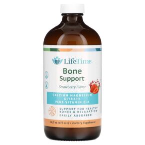 Thực phẩm chức năng LifeTime Vitamins Bone Support Calcium Magnesium Citrate Plus Vitamin D-3 Strawberry 16 fl oz (473 ml) 053232400094