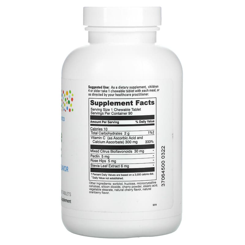 Little DaVinci Chewable Vitamin C Natural Cherry 90 Tablets 2 Thực phẩm bổ sung Little DaVinci Chewable Vitamin C Natural Cherry 90 Tablets 026664014061