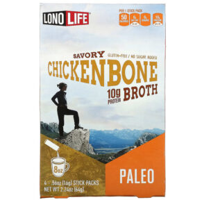 Thực phẩm chức năng Lonolife Broth Chicken Bone Paleo 4 Stick Packs .56 oz (16 g) Each 857946006265