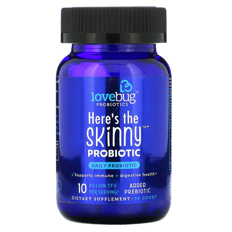 LoveBug Probiotics Here's The Skinny Probiotic 10 Billion CFU 30 Count 8 Thực phẩm chức năng LoveBug Probiotics Here's The Skinny Probiotic 10 Billion CFU 30 Count 864377000175