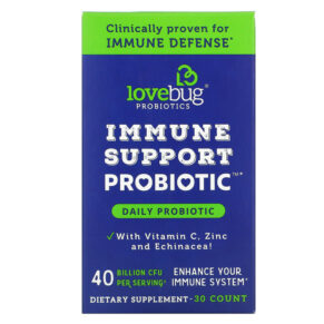 Thực phẩm chức năng LoveBug Probiotics Immune Support Probiotic Daily Probiotic 40 Billion CFU 30 Count 850002716276