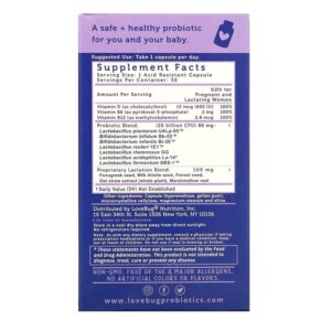 Thực phẩm bổ sung LoveBug Probiotics Postnatal Probiotic 20 Billion CFU 30 Count 864377000168