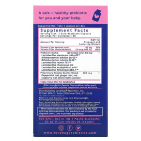 LoveBug Probiotics Prenatal Probiotic 20 Billion CFU 30 Count 3 Thực phẩm bổ sung LoveBug Probiotics Prenatal Probiotic 20 Billion CFU 30 Count 850002716214