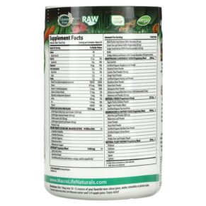 Thực phẩm bổ sung Macrolife Naturals Macro Greens Superfood 10 oz (283.5 g) 054139909000