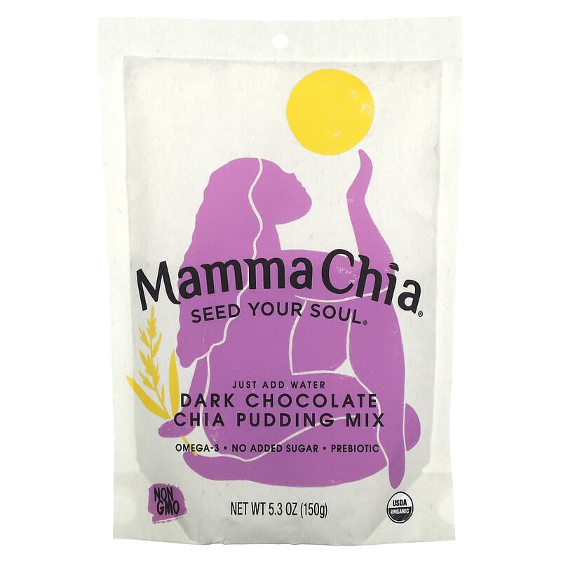 Mamma Chia Chia Pudding Mix Dark Chocolate 5.3 oz (150 g) 8 Thực phẩm chức năng Mamma Chia Chia Pudding Mix Dark Chocolate 5.3 oz (150 g) 856516005950