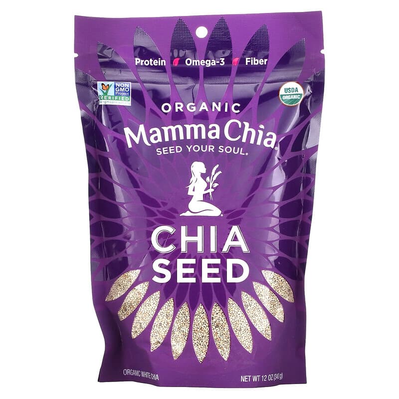 Mamma Chia Organic White Chia Seed 12 oz (340 g) 8 Thực phẩm chức năng Mamma Chia Organic White Chia Seed 12 oz (340 g) 856516002348