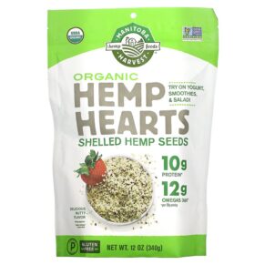 Thực phẩm chức năng Manitoba Harvest Hemp Hearts Organic Shelled Hemp Seeds Delicious Nutty 12 oz (340 g) 697658203015