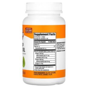 Thực phẩm bổ sung Manitoba Harvest Hemp Seed Oil 120 Softgel Capsules 697658101151