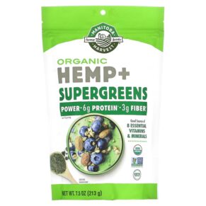 Thực phẩm chức năng Manitoba Harvest Organic Hemp+ Supergreens 7.5 oz (213 g) 697658410871