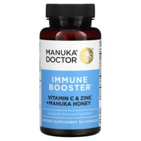 Thực phẩm chức năng Manuka Doctor Immune Booster Vitamin C & Zinc + Manuka Honey 30 Capsules 810057720451