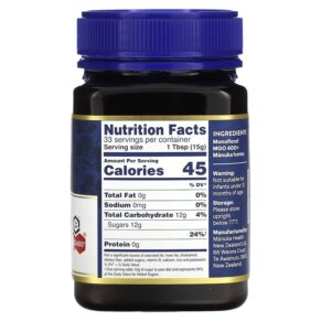 Manuka Health Raw Manuka Honey MGO 400+ 1.1 lb (500 g) 3 Thực phẩm bổ sung Manuka Health Raw Manuka Honey MGO 400+ 1.1 lb (500 g) 895015001551