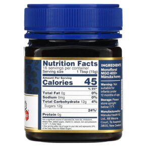 Thực phẩm bổ sung Manuka Health Raw Manuka Honey MGO 400+ 8.8 oz (250 g) 895015001544