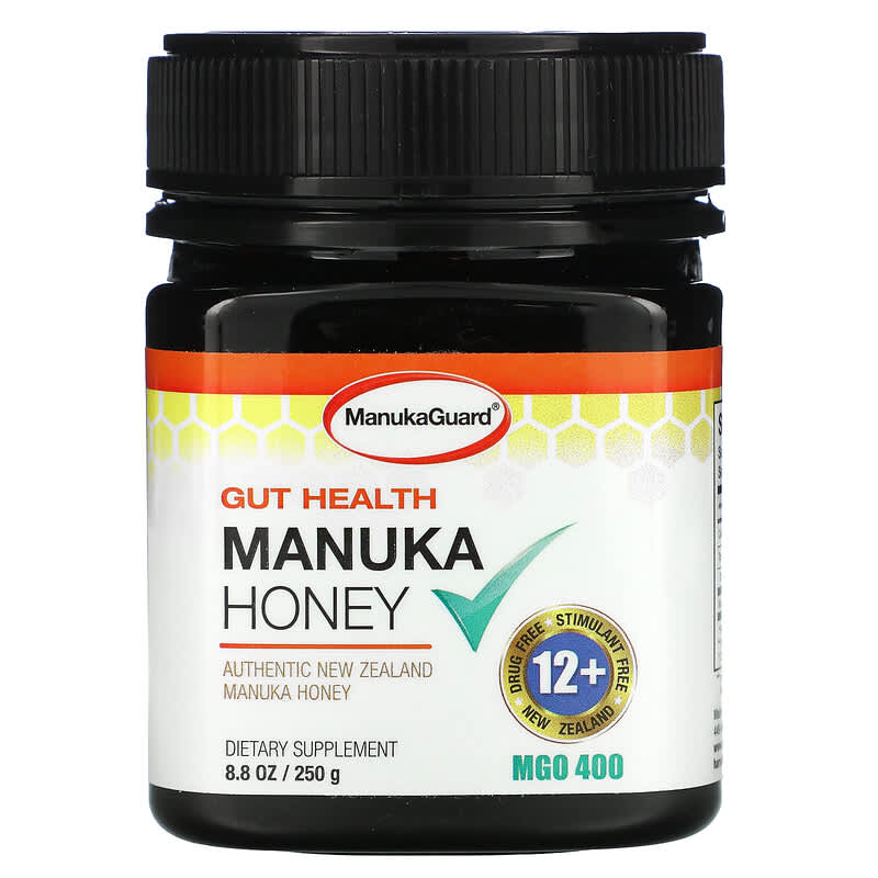 ManukaGuard Gut Health Manuka Honey 400 MGO 8.8 oz (250 g) 8 Thực phẩm chức năng ManukaGuard Gut Health Manuka Honey 400 MGO 8.8 oz (250 g) 858631002173