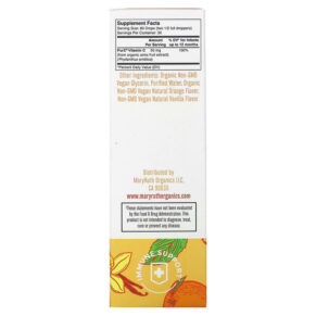 Thực phẩm bổ sung MaryRuth Organics Infants Vitamin C Liquid Drops 0-12 Months Orange + Vanilla 2 fl oz (60 ml) 850018471329