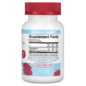 Thực phẩm bổ sung MaryRuth Organics Kids Magnesium Calm Gummies Hibiscus 60 Gummies 850036700715