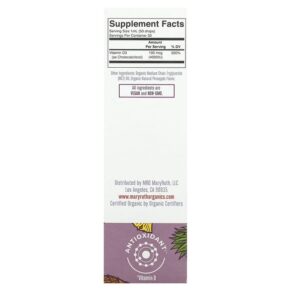 Thực phẩm bổ sung MaryRuth Organics Megadose Vitamin D3 Organic Liquid Drops Pineapple 1 fl oz (30 ml) 850036700630