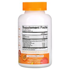 Thực phẩm bổ sung MaryRuth Organics Omega 3-6-7-9 Gummies Peach Mango Apricot Sugar Free 120 Gummies 856645008068