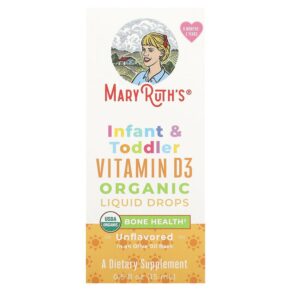 Thực phẩm chức năng MaryRuth Organics Organic Infant & Toddler Vitamin D3 Liquid Drops 6 Months - 3 Years Unflavored 0.5 fl oz (15 ml) 850036700685