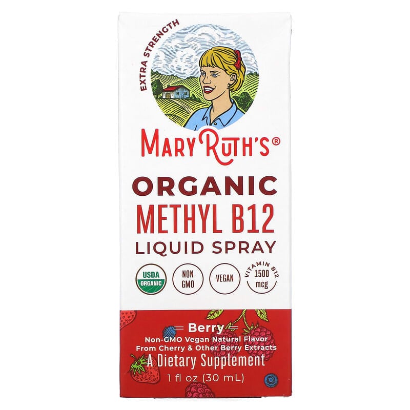 MaryRuth Organics Organic Methly B12 Liquid Spray Extra Strength Berry 1 fl oz (30 ml) 8 Thực phẩm chức năng MaryRuth Organics Organic Methly B12 Liquid Spray Extra Strength Berry 1 fl oz (30 ml) 861365000469